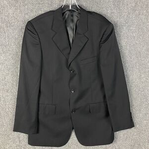 Baroni Blazer Suit Men's Size 40S 100% Wool Gray Adults 3‎ Buttons